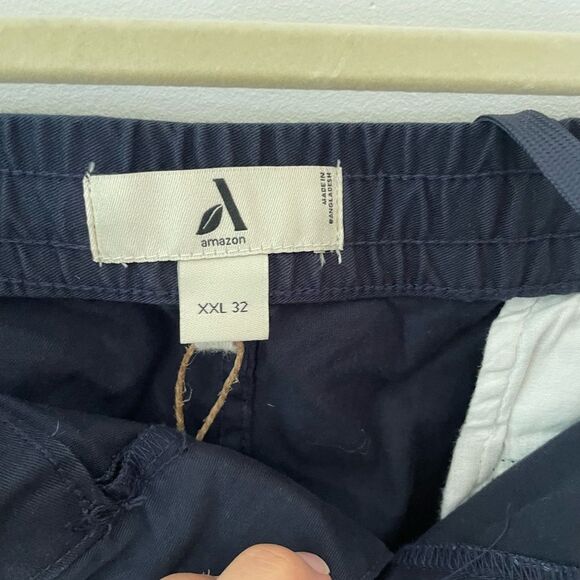 Amazon essentials Men's chino Navy Pants size XXL inseam 32 NWT - Picture 4 of 10